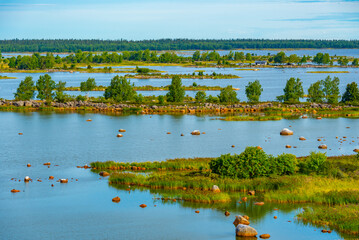 Panorama view of Kvarken archipelago in Finland