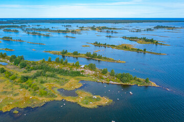 Panorama view of Kvarken archipelago in Finland