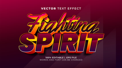 fighting spirit super editable 3d text effect style template