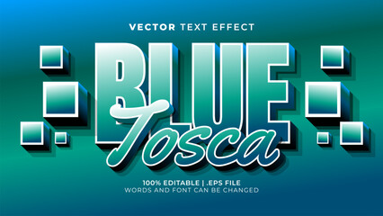 blue tosca nature editable 3d text effect style template