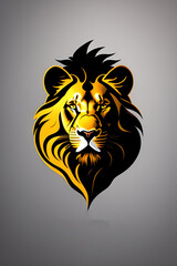 Obraz premium lion head vector illustration