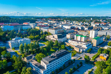 Panorama view of center of Jyväskylä, Finland