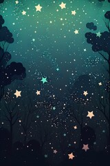 2D flat starry sky pattern background,Generative AI