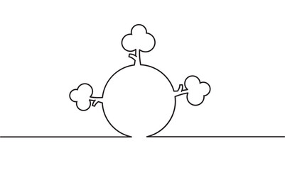 Obraz premium Happy earth day line art style vector eps 10