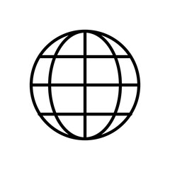 Globe vector icon flat illustration on white background..eps