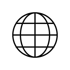 Globe vector icon flat illustration on white background..eps