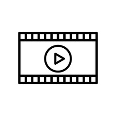 Movie vector icon flat illustration on white background..eps