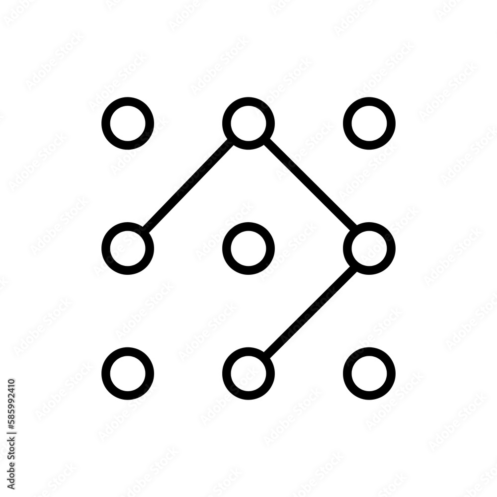 Aufkleber pattern passcode vector icon, password symbol. flat vector illustration for web site or mobile app.e