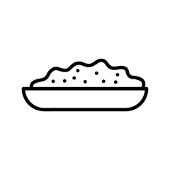 Rice food vector icon, flat vector illustration for web site or mobile app.eps