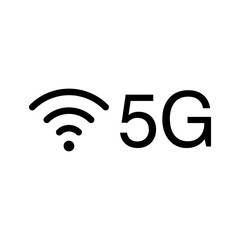 5g network vector icon flat illustration on white background..eps