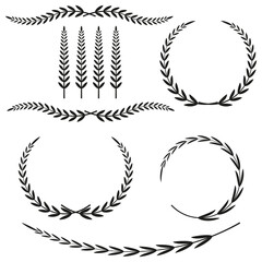 Wreaths elements. Vintage royal icon. Certificate design. Design element. Vector illustration.
