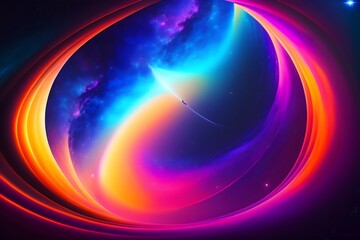 Obraz premium Rendering of Astral Body Silhouette in Abstract Space. Generative AI. 