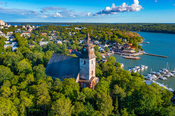 Panorama view of Finnish town Naantali