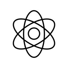 Atom science vector icon, nuclear balls symbol. flat vector illustration for web site or mobile app.eps