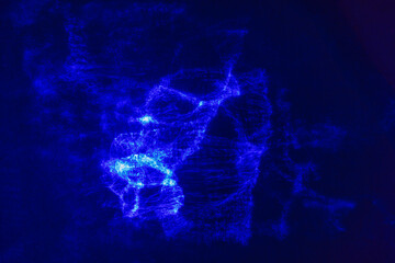 laser light refraction on textured surface