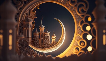 Arab Ramadan night atmosphere