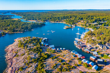 Panorama view of Käringsund situated at Aland islands in Finland