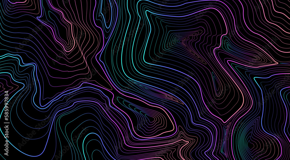 Aufkleber Trippy psychedelic abstract background with glitch and liquid effect. Holographic abstract background. Psychedelic vaporwave backdrop. Vector illustration liquid, glitch, holographic effect. Vector