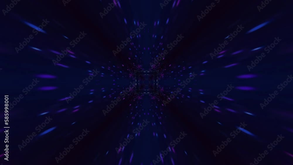 Wall mural Abstract loop animation with colorful fractal pattern movements