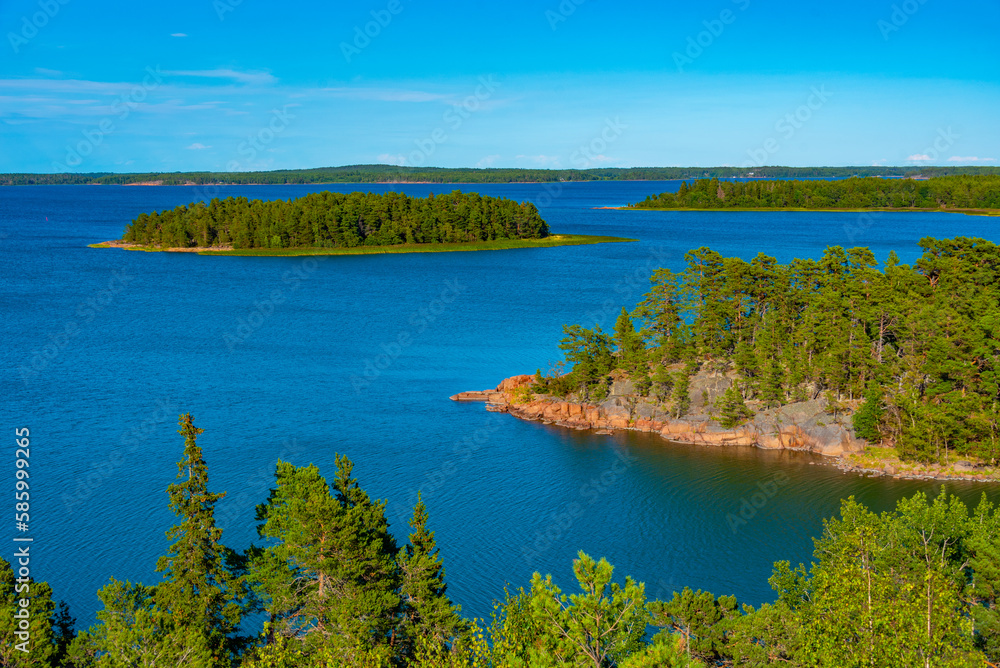 Wall mural pristine coastline of aland islands in finland