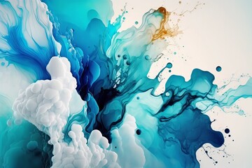 Alcohol ink pattern, translucent background, fluid art