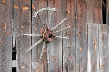Wooden Wheel Decoration