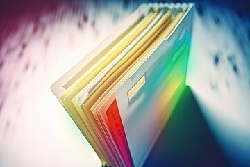 colorful rainbow book cover created with Generative AI technology