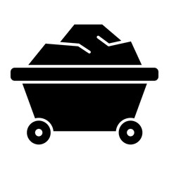 mining cart icon