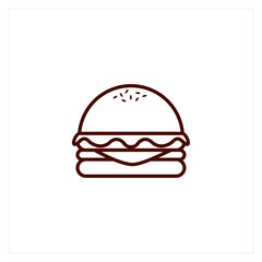 Humberger food illustration design vector