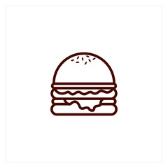 Humberger food illustration design vector