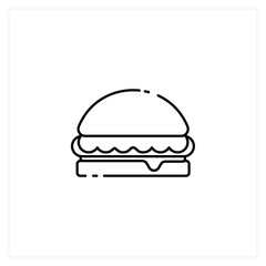 Humberger food illustration design vector