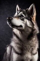 Fototapeta premium siberian husky dog portrait