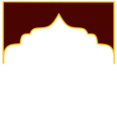 Islamic Frames with Red Background