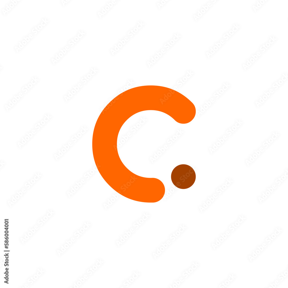 Poster vector of an editable logo with the letter 