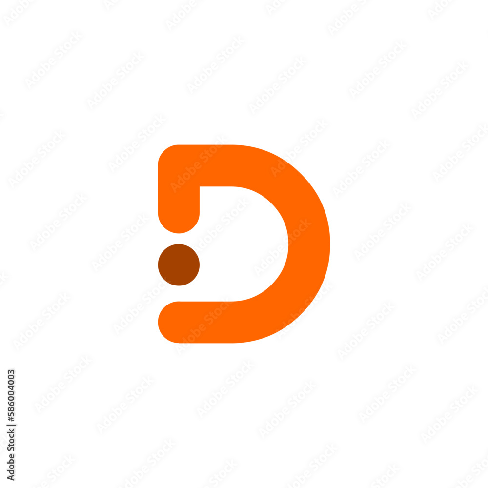 Poster vector of an editable logo with the letter 