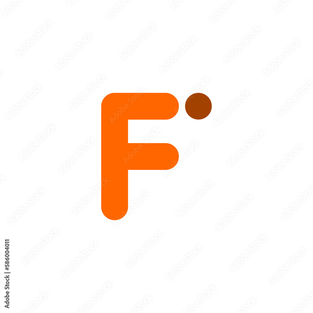 Poster vector of an editable logo with the letter 