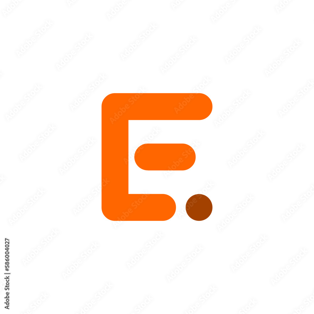 Poster vector of an editable logo with the letter 