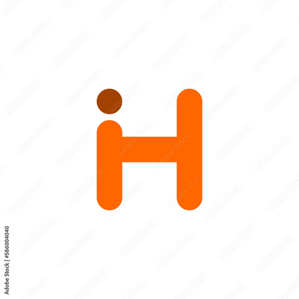 Poster vector of an editable logo with the letter 