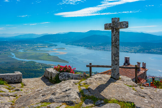 Celtic cross at Santa Tecla mountain near A Guarda, Spain