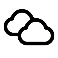 cloudy springtime season outline icon style