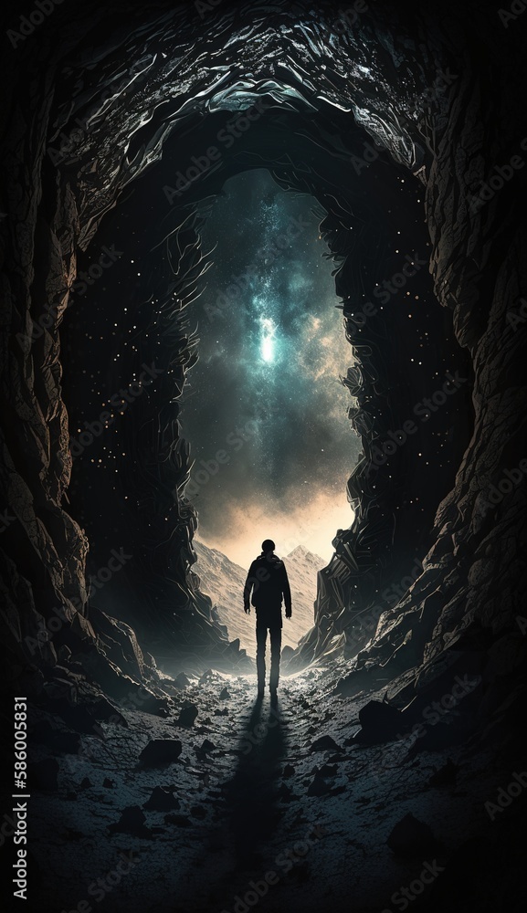 Poster into dark horizons: exploring an unknown realm of possibilities generative ai