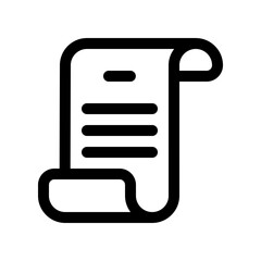 Editable scroll, script, literature vector icon. Part of a big icon set family. Perfect for web and app interfaces, presentations, infographics, etc