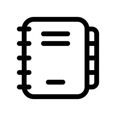 Editable journal, diary, notebook vector icon. Part of a big icon set family. Perfect for web and app interfaces, presentations, infographics, etc