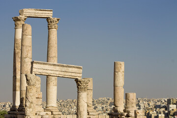 Fototapeta premium The Citadel ruins in Amman, Jordan in the Middle East