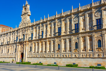 Parador de Leon building in Spanish town Leon