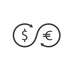money changer icon vector concept design template