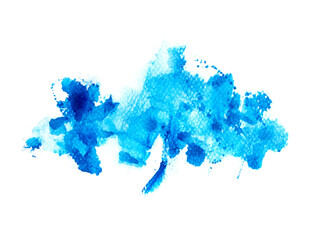 blue ink splashes.