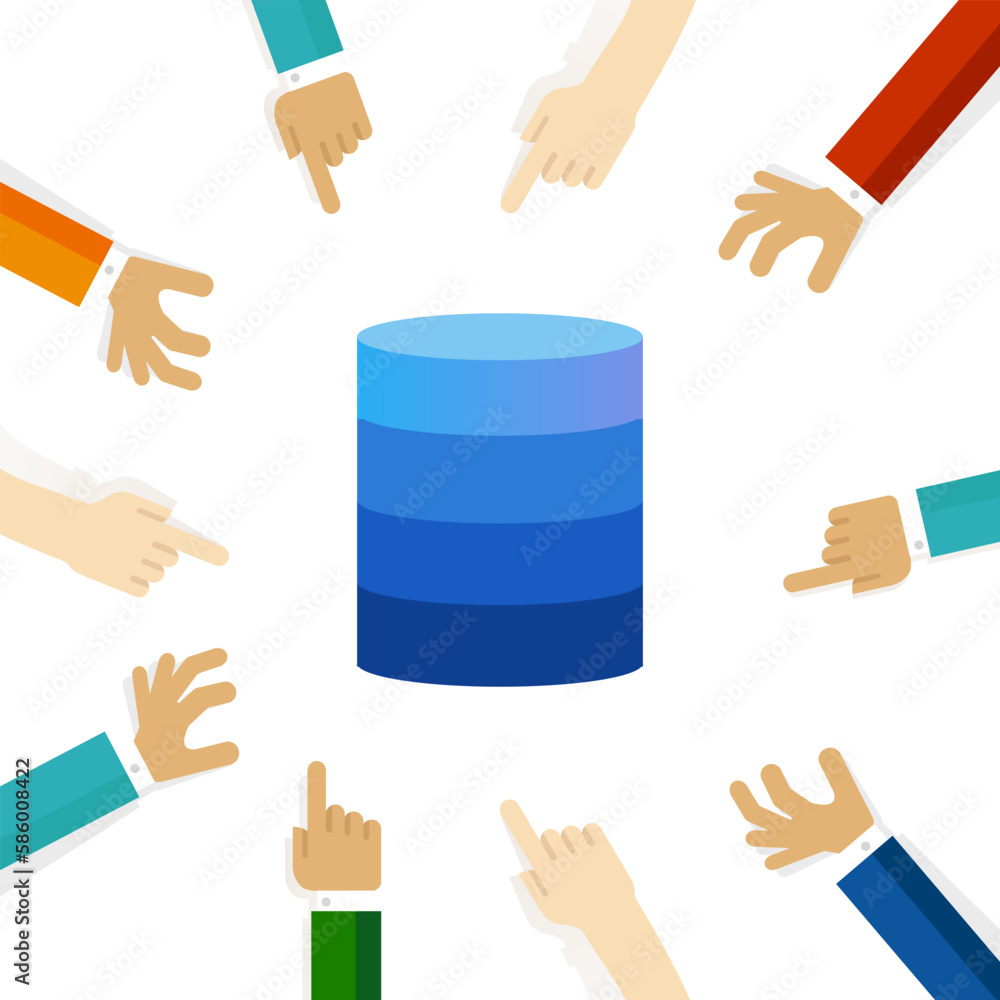 Poster database modern technology data storage system cylinder drum