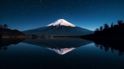 富士山　イメージイラスト　generative AI
