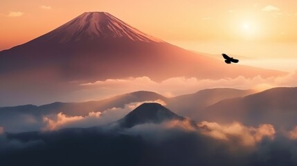 富士山　イメージイラスト　generative AI